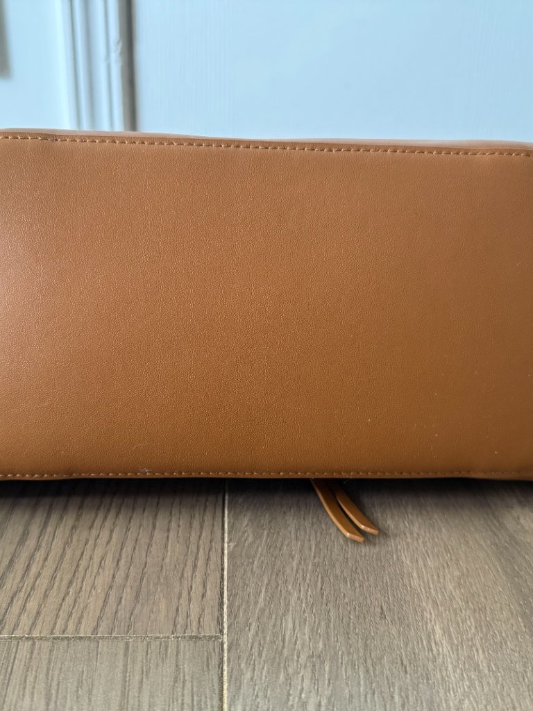 Rebecca Minkoff Megan Woven Cutout Leather Tote Bag Carmello Brown New — image 5 of 8